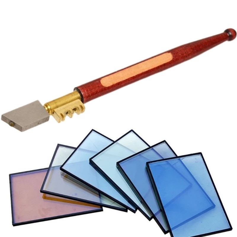 Hordozható 17 mm-es üveg gyémánt vágószerszám kemény barkács cseréptükör üvegtükör stb Vágószerszám üvegvágó kés