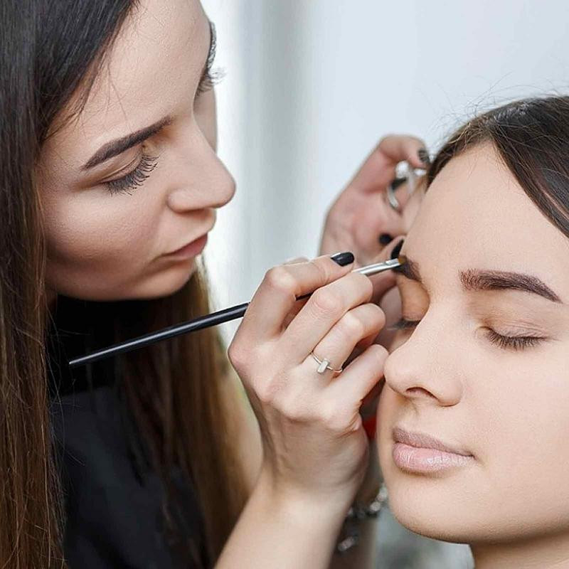 3 vnt Antakių šepetėlis Antakių pasviręs plokščias kampinis šepetėlis Akių pieštukas Akių šešėliai Antakių makiažo įrankis Profesionalūs kosmetiniai šepetėliai