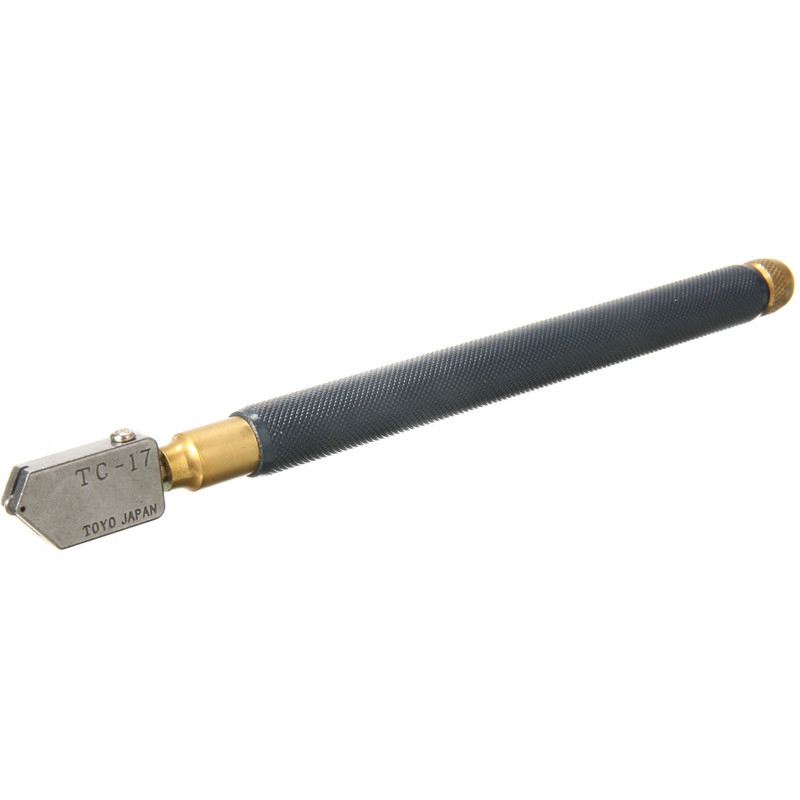 Metalni alati od tvrdog metala protiv klizanja za rezanje stakla TC-17 Uljni rezač stakla s metalnom drškom Alat za rezanje s dijamantnom ravnom glavom