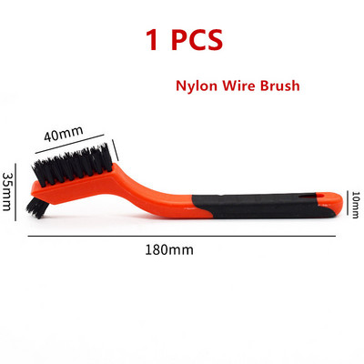 7 hüvelykes ipari tisztítókefe mini fogkefe rozsdaeltávolító kefe rézhuzal rozsdamentes acél drót nylon kemény sörtéjű kefe