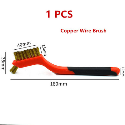 7 hüvelykes ipari tisztítókefe mini fogkefe rozsdaeltávolító kefe rézhuzal rozsdamentes acél drót nylon kemény sörtéjű kefe