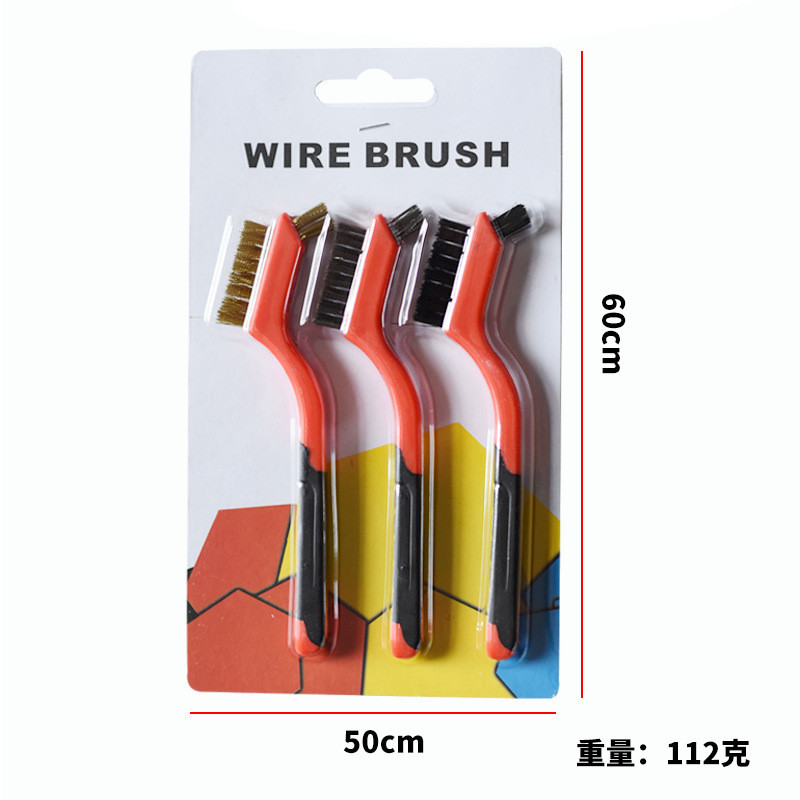 7 hüvelykes ipari tisztítókefe mini fogkefe rozsdaeltávolító kefe rézhuzal rozsdamentes acél drót nylon kemény sörtéjű kefe