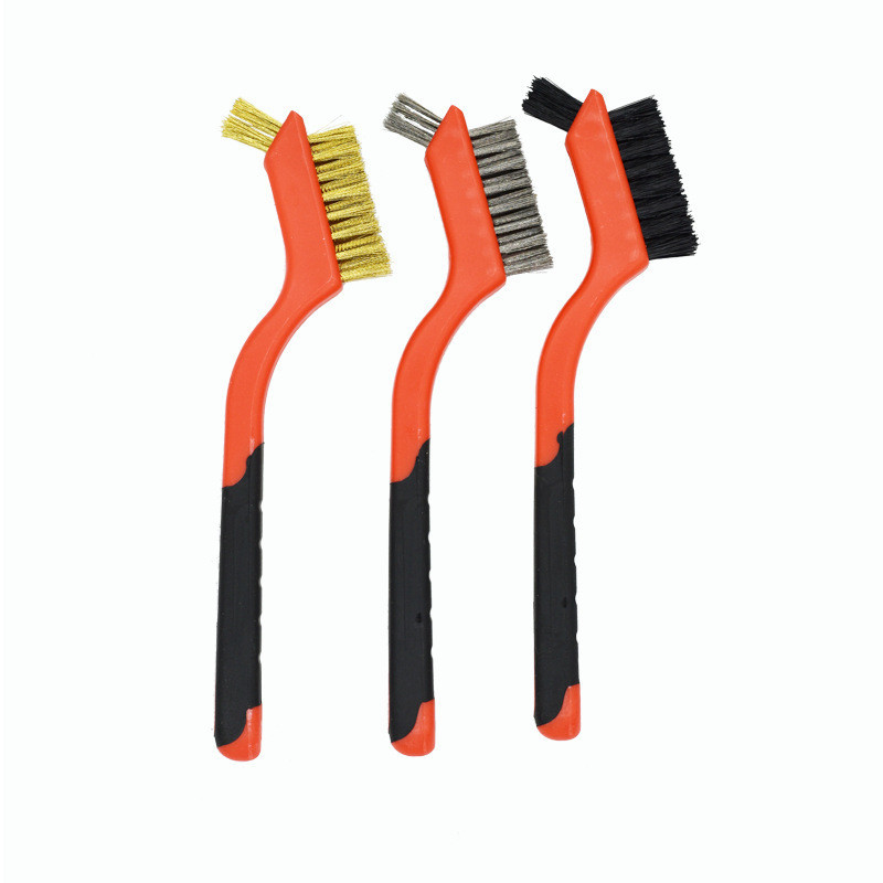 7 hüvelykes ipari tisztítókefe mini fogkefe rozsdaeltávolító kefe rézhuzal rozsdamentes acél drót nylon kemény sörtéjű kefe