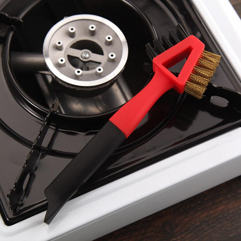 Praktilise ergonoomilise käepidemega gaasipliidi puhastushari 4-1 roosteplekieemaldaja gaasipliit pliidiplaadi puhastuskühvel