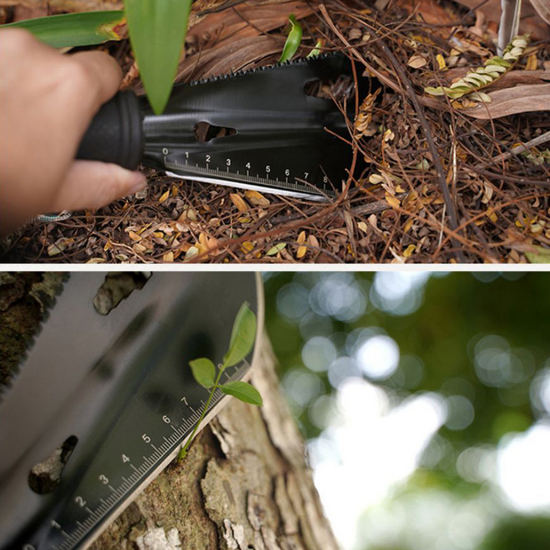 Stovyklavietės taktinis mažas rankinis kastuvas lauko stovyklavimas karinis kastuvas nerūdijančio plieno mažas kastuvas Daugiafunkciniai išgyvenimo įrankiai