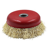 Συμπαγής συρμάτινη βούρτσα Κύπελλο Κύπελλο Ατσάλινο συρμάτινο τροχό βούρτσας βούρτσας για γωνιακό μύλο Τρύπα αφαίρεσης βαφής σκουριάς 10/16 mm