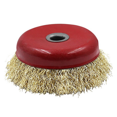 Συμπαγής συρμάτινη βούρτσα Κύπελλο Κύπελλο Ατσάλινο συρμάτινο τροχό βούρτσας βούρτσας για γωνιακό μύλο Τρύπα αφαίρεσης βαφής σκουριάς 10/16 mm