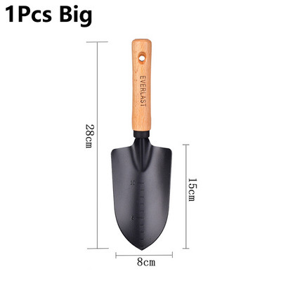 1 vnt sodo kastuvas medinės rankenos kaušelis, nešiojamas mažas kastuvas gėlėms daržovėms sodinti dirvą purenti sodo rankinius įrankius