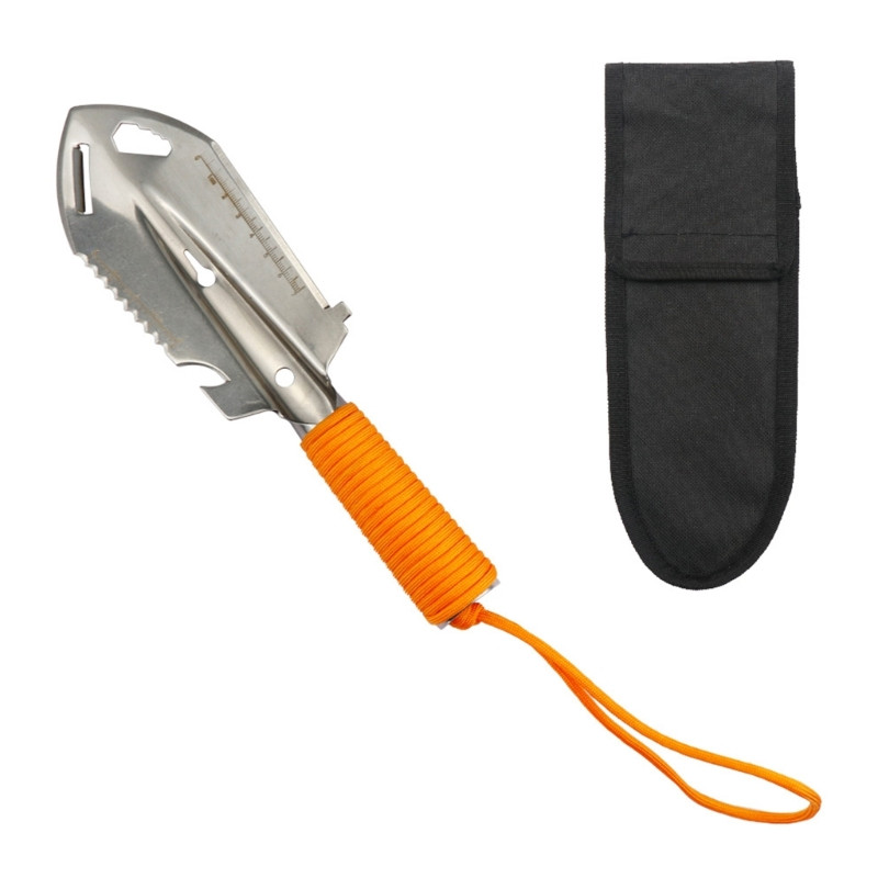 Kaasaskantav telkimine matkamine lõdvestav labidas Multifunktsionaalne roostevabast terasest aialabidas aiatööriistad labidas