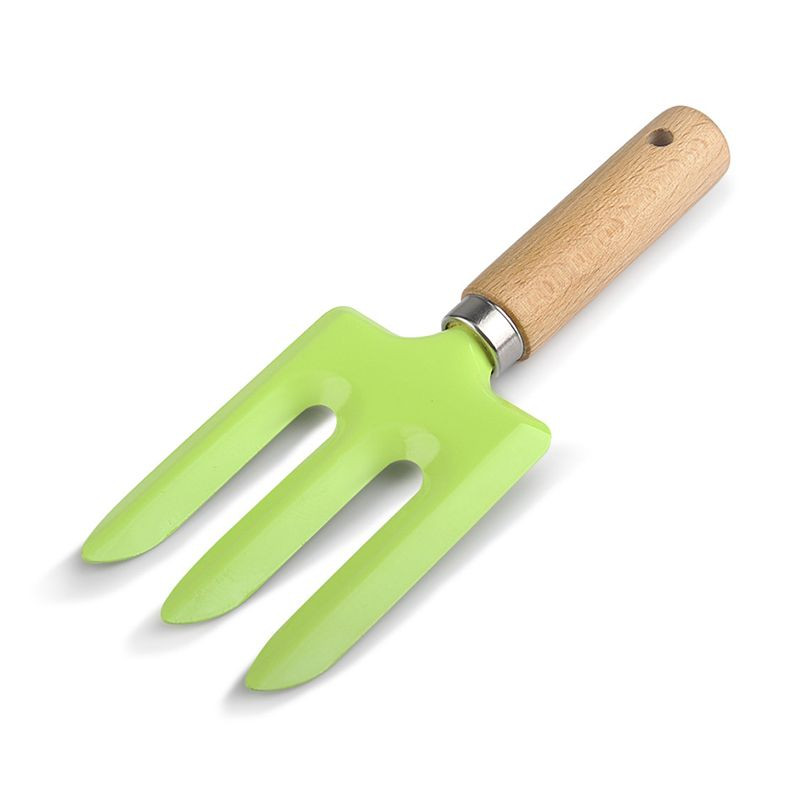 Unelte de grădinărit pentru copii Lopată, furculiță cu grebla de mână, unelte de grădinărit cu mâner din lemn pentru copii, unealtă de joacă cu nisip de plajă, jucării în aer liber, cadou