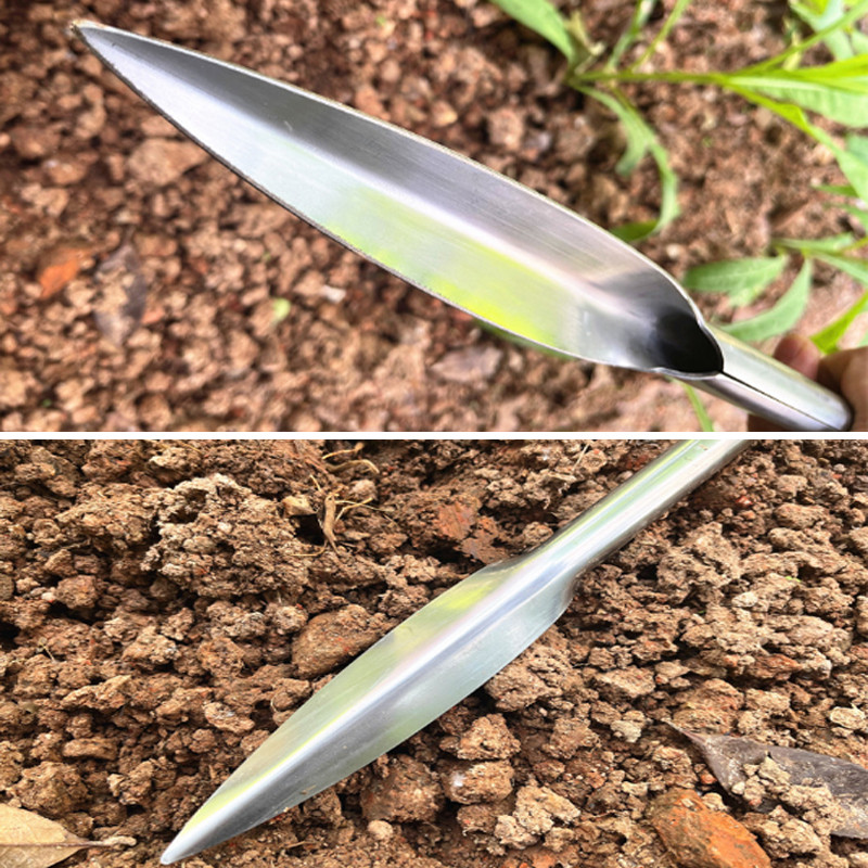 1 τεμ. Επαγγελματικό φτυάρι από φύλλα ιτιάς από ανοξείδωτο ατσάλι, μικρό παχύρρευστο κοφτερό φτυάρι για χώμα Εργαλεία κηπουρικής στο σπίτι χαλαρά