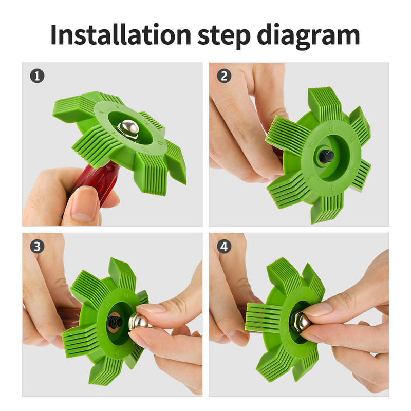 Universalus Fin Repair Comb Aušintuvas Oro Kondicionierius Įrankiai Kondensatorius Radiatoriaus tiesintuvas Auto Automobilio aušinimo sistemos valymo šepetys