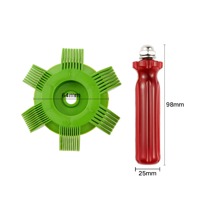 Universalus Fin Repair Comb Aušintuvas Oro Kondicionierius Įrankiai Kondensatorius Radiatoriaus tiesintuvas Auto Automobilio aušinimo sistemos valymo šepetys