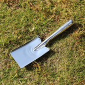 Pārnēsājama dārza rokas špakteļlāpstiņa Dārzkopība Nerūsējošā tērauda lāpsta augsnes sajaukšanai Komposta mēslošanas līdzekļa korozijai izturīga