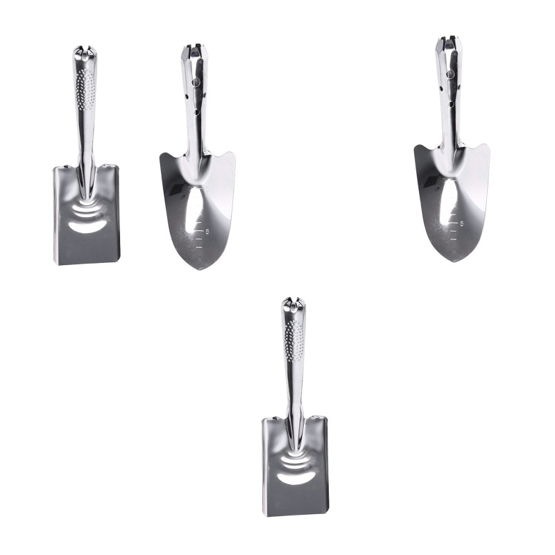 Pārnēsājama dārza rokas špakteļlāpstiņa Dārzkopība Nerūsējošā tērauda lāpsta augsnes sajaukšanai Komposta mēslošanas līdzekļa korozijai izturīga