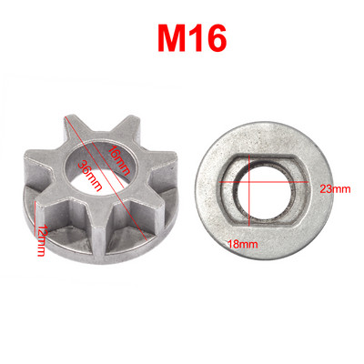 M10/M14/M16 grandininio pjūklo pavara, skirta 100/115/125/150/180 kampinio šlifuoklio keitimo pavarai Pjovimo žvaigždutė Grandininio rato grandininio pjūklo įrankiui