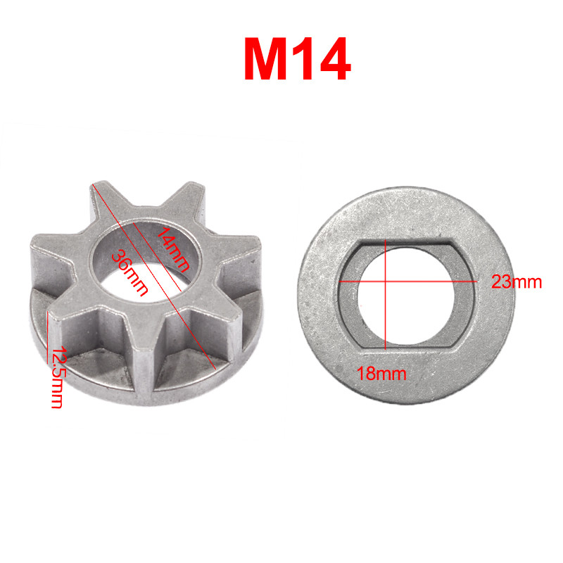 M10/M14/M16 grandininio pjūklo pavara, skirta 100/115/125/150/180 kampinio šlifuoklio keitimo pavarai Pjovimo žvaigždutė Grandininio rato grandininio pjūklo įrankiui