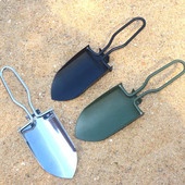 Mini unelte de grădină din oțel inoxidabil Lopă pliabilă pliabilă pentru camping în aer liber Instrument de lopată mică Spade Instrument de grădină Pachet de pânză