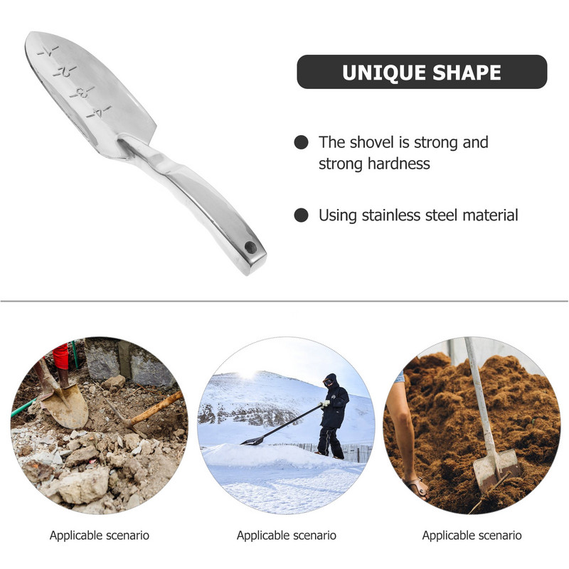 Sodo įrankis Mini Įrankiai Mentele Smailiais semtuvais Kasimas Nerūdijantis plienas Mažas