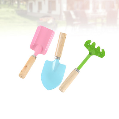 3 db játékok fából készült kerti szerszámok szerszámkészlet játék kerti szerszámok játék gyerekek kézműves játékok gyerekek kerti szerszámkészlet ás