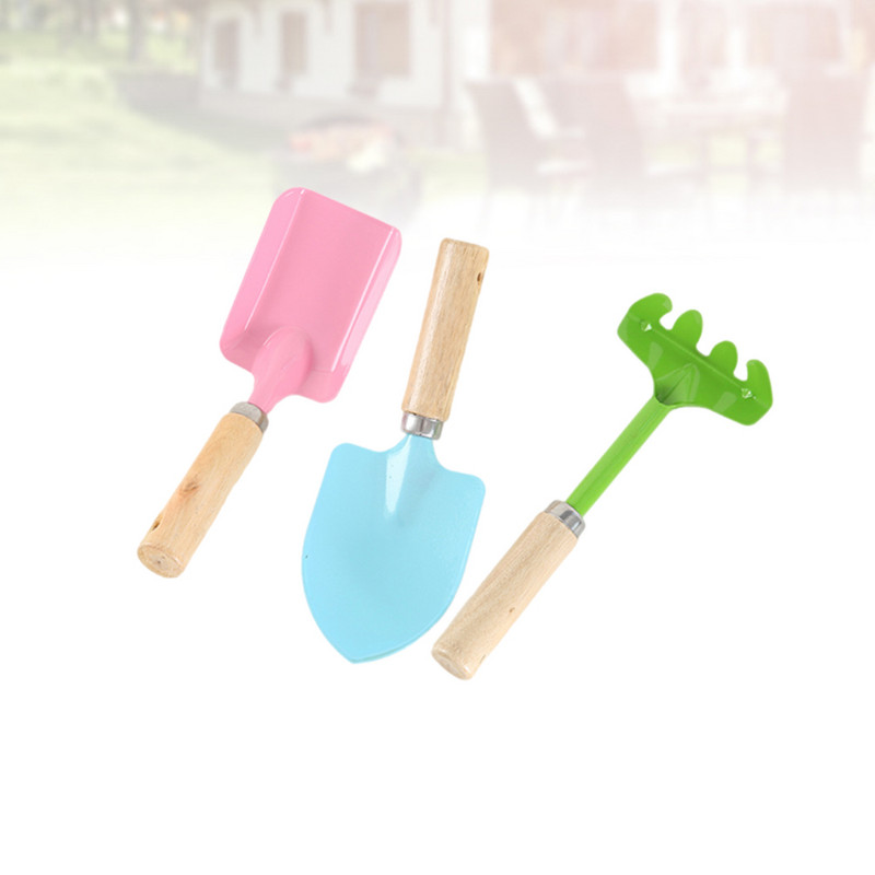 3 db játékok fából készült kerti szerszámok szerszámkészlet játék kerti szerszámok játék gyerekek kézműves játékok gyerekek kerti szerszámkészlet ás