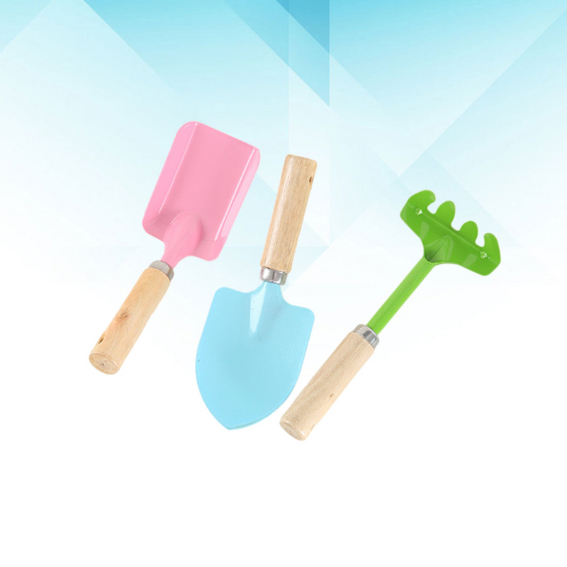 3 db játékok fából készült kerti szerszámok szerszámkészlet játék kerti szerszámok játék gyerekek kézműves játékok gyerekek kerti szerszámkészlet ás