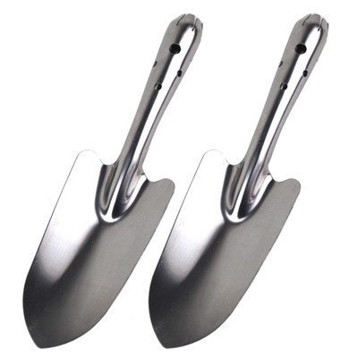 2 db Cserepes növények Kerti simítók Háztartási 27x7,5cm Fém Ásó Lapát Ezüst Rozsdamentes Acél