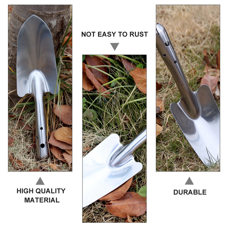 2 db Cserepes növények Kerti simítók Háztartási 27x7,5cm Fém Ásó Lapát Ezüst Rozsdamentes Acél