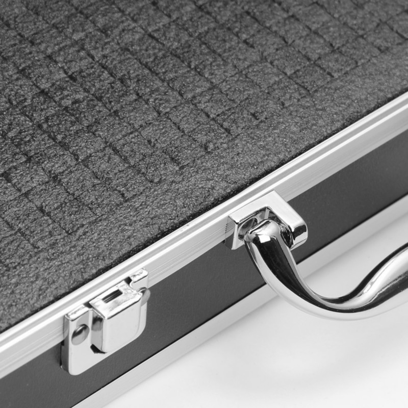 30x17x8cm alumiiniumist tööriistakast, kaasaskantav instrumendikast, käsnaga voodriga hoiukohver käeshoitav löögikindel tööriistakast