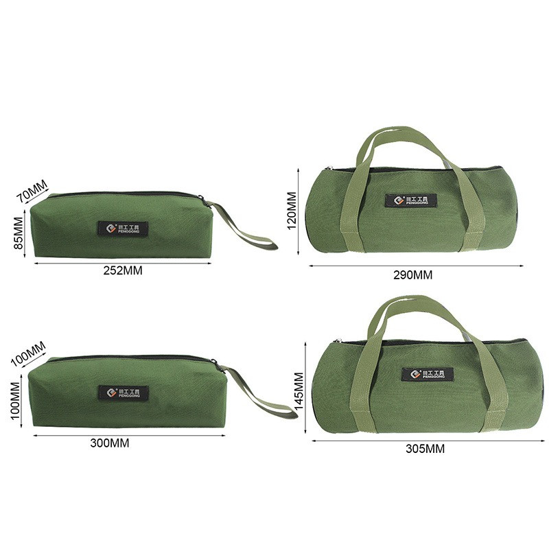 Vastupidav paks lõuendist kott Tööriistakotid Säilitusvahend Instrumendi ümbris Kaasaskantav elektriliste tööriistade kandekoti multifunktsionaalne ümbris