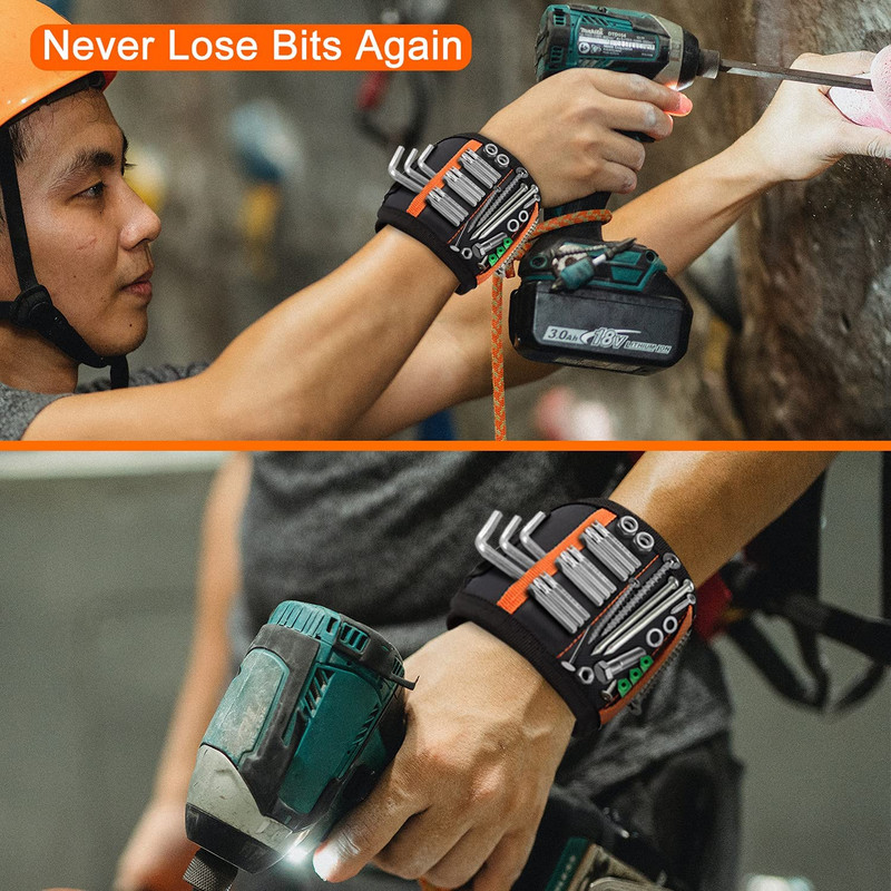 Magnētiskā aproce ar kabatām 10/15/20 režģis Jaudīga instrumentu soma skrūvēm Labošanas instrumenti Komplekts Glabāšanas organizatora instrumentu josta