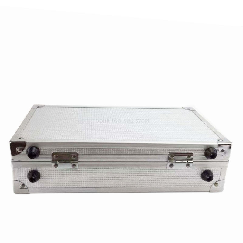 Kaasaskantav alumiiniumist tööriistakast välistingimustes turvavarustuse ümbris instrumendikast Kohvri riistvara hoiukarp eellõigatud käsnaga