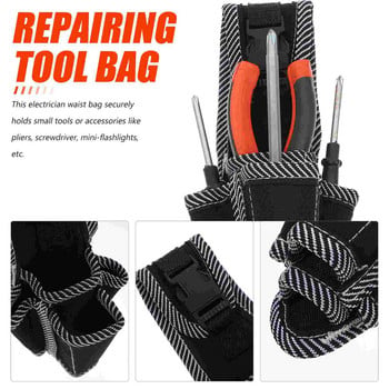 Tool Electrician Belt Pouch Carpenters Waist Storage Pocket Carpenter Drill Επισκευή θήκης μπαταρίας κιτ μπαταρίας Πλαϊνή συντήρηση