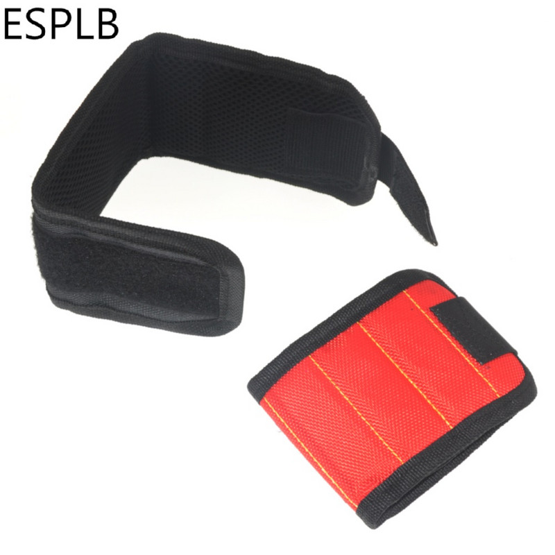ESPLB csuklópántos szerszámtáska mágneses csuklószíj, hordozható erős mágnesek villanyszerelő táska csavarok tartásához szögek fúrószárak