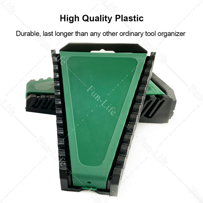 6/8/10/12 Nyílás szabványos csavarkulcs kapocs tartó rendező műanyag sín tálca villáskulcs állvány Tároló szerszámok Táska Garázskulcsok tartó