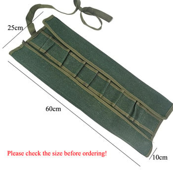 Πράσινο ιαπωνικό Bonsai Tools Storage Package Roll Bag 600x430MM Σετ εργαλείων καμβά Θήκη 10 τσέπες Ανθεκτικό