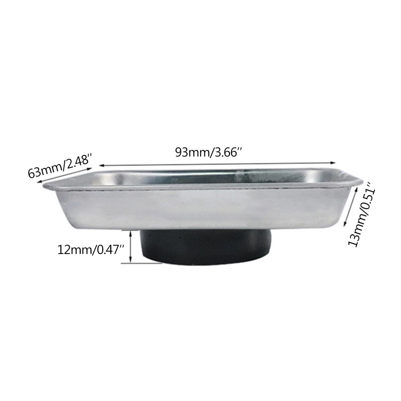 4 collu taisnstūra magnētiskais paliktnis skrūvēm, ligzdām, skrūvēm, tapas, lai mazās daļas būtu kārtīgas, noturīgas pret koroziju garāžas birojam