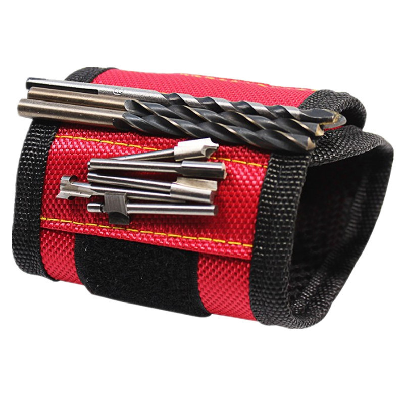 Pārnēsājama spēcīga magnētiska aproce pārnēsājama instrumentu soma skrūvējamu naglu uzgriežņu skrūvju urbjmašīnas remonta komplekta organizatora glabāšanas rīki