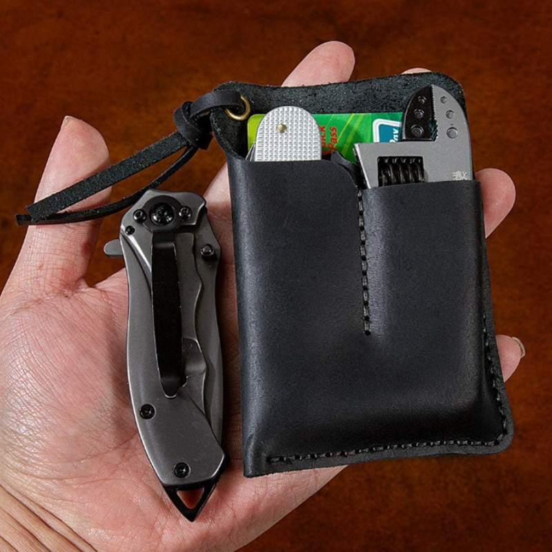 Δερμάτινο Pocket Organizer Ανδρικό Χειροποίητο Πορτοφόλι Θήκη Μαχαίρι Θήκη