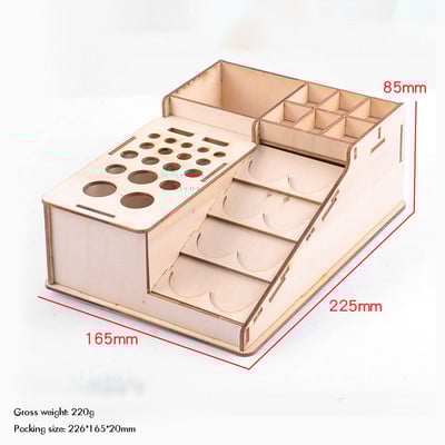 Bőr kézműves szerszámtartó, bőrszerszám-rendező Bőr tartószerszám fa kézműves állványtartó rendszerező tároló, 4 stílus