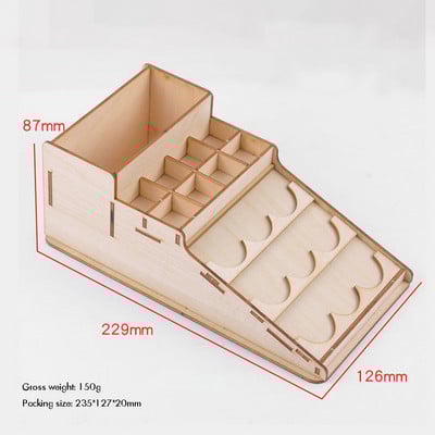 Bőr kézműves szerszámtartó, bőrszerszám-rendező Bőr tartószerszám fa kézműves állványtartó rendszerező tároló, 4 stílus