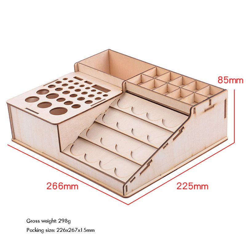 Bőr kézműves szerszámtartó, bőrszerszám-rendező Bőr tartószerszám fa kézműves állványtartó rendszerező tároló, 4 stílus