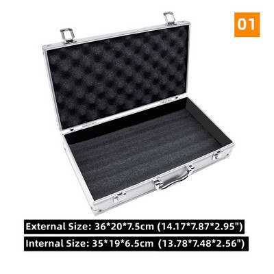 Nešiojama aliuminio įrankių dėžė, rankinė saugos įranga, įrankių dėžė instrumentų dėžutės laikymo dėklas, lagaminas, smūgiams atsparus dėklas