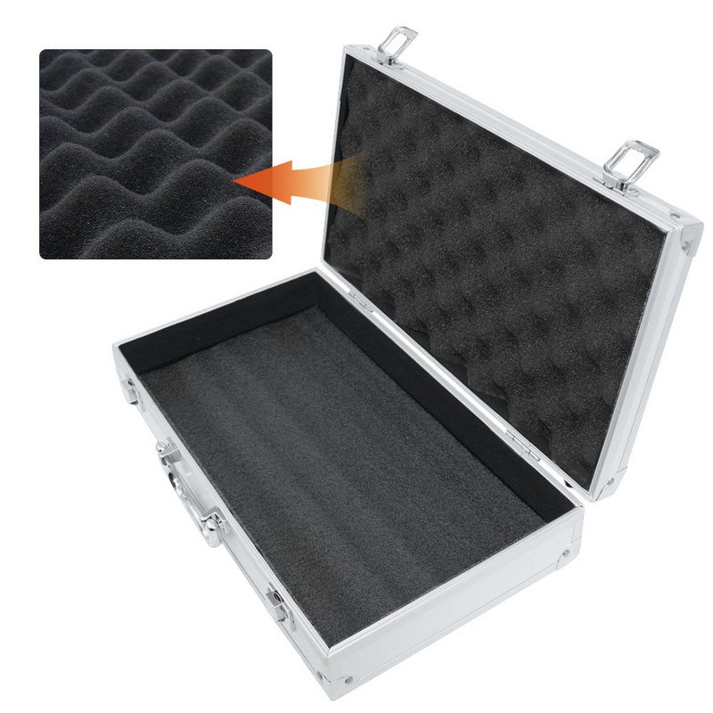 Nešiojama aliuminio įrankių dėžė, rankinė saugos įranga, įrankių dėžė instrumentų dėžutės laikymo dėklas, lagaminas, smūgiams atsparus dėklas