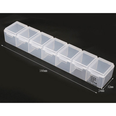 5db Műanyag Szerszámdoboz Csavarok IC Ékszer Gyöngyök Horgász Tároló Doboz alkatrész doboz alkatrészek Szervező Alkatrész Tartály Tok 166x32x24mm