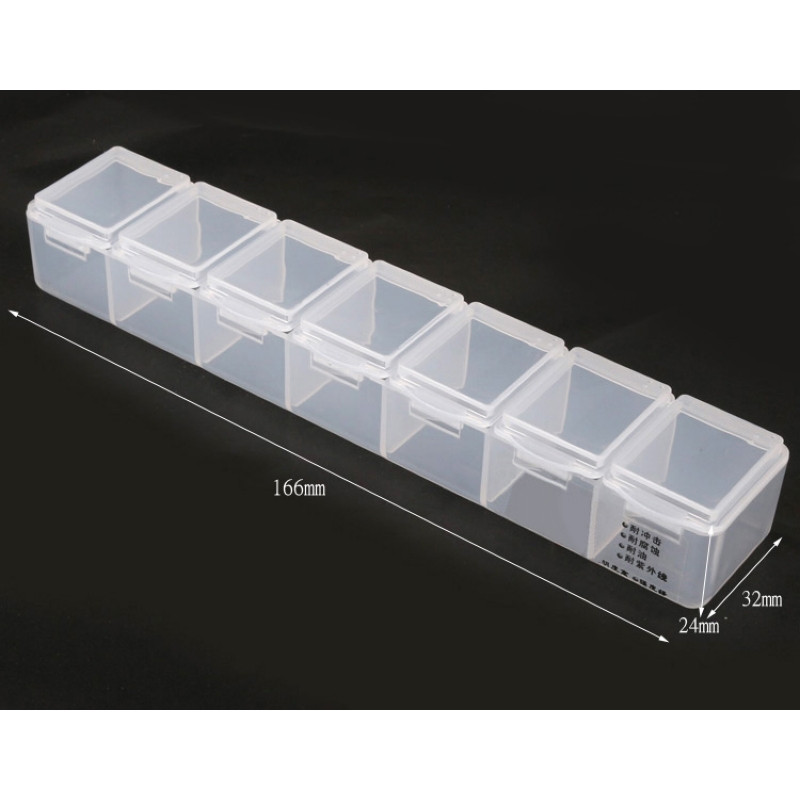 5db Műanyag Szerszámdoboz Csavarok IC Ékszer Gyöngyök Horgász Tároló Doboz alkatrész doboz alkatrészek Szervező Alkatrész Tartály Tok 166x32x24mm