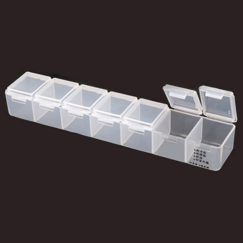 5db Műanyag Szerszámdoboz Csavarok IC Ékszer Gyöngyök Horgász Tároló Doboz alkatrész doboz alkatrészek Szervező Alkatrész Tartály Tok 166x32x24mm