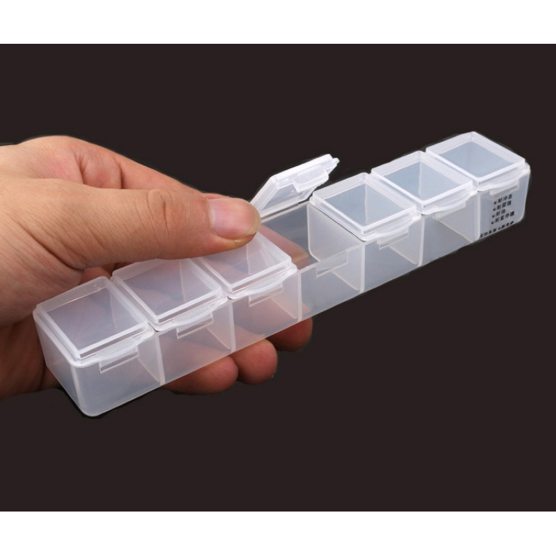 5db Műanyag Szerszámdoboz Csavarok IC Ékszer Gyöngyök Horgász Tároló Doboz alkatrész doboz alkatrészek Szervező Alkatrész Tartály Tok 166x32x24mm