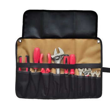 Πολλαπλών λειτουργιών Canvas Tool Bag κλειδί εργαλείο roll up Αναδιπλούμενο κλειδί Organizer Θήκη θήκη εργαλείο χειρός Μεταλλικά μέρη Τσάντα αποθήκευσης