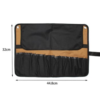 Πολλαπλών λειτουργιών Canvas Tool Bag κλειδί εργαλείο roll up Αναδιπλούμενο κλειδί Organizer Θήκη θήκη εργαλείο χειρός Μεταλλικά μέρη Τσάντα αποθήκευσης